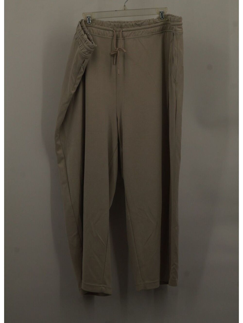 Athleta Seasoft Straight Crop Pant Womens 3X Plus Size Beige Drawstring Stretch